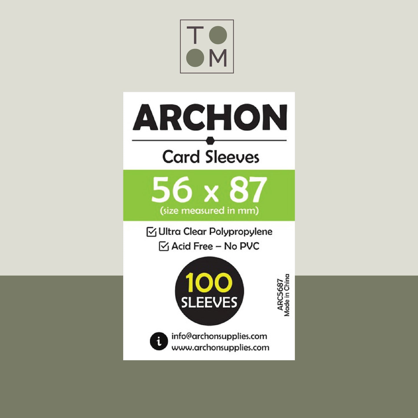 Archon Sleeves 56mm x 87mm