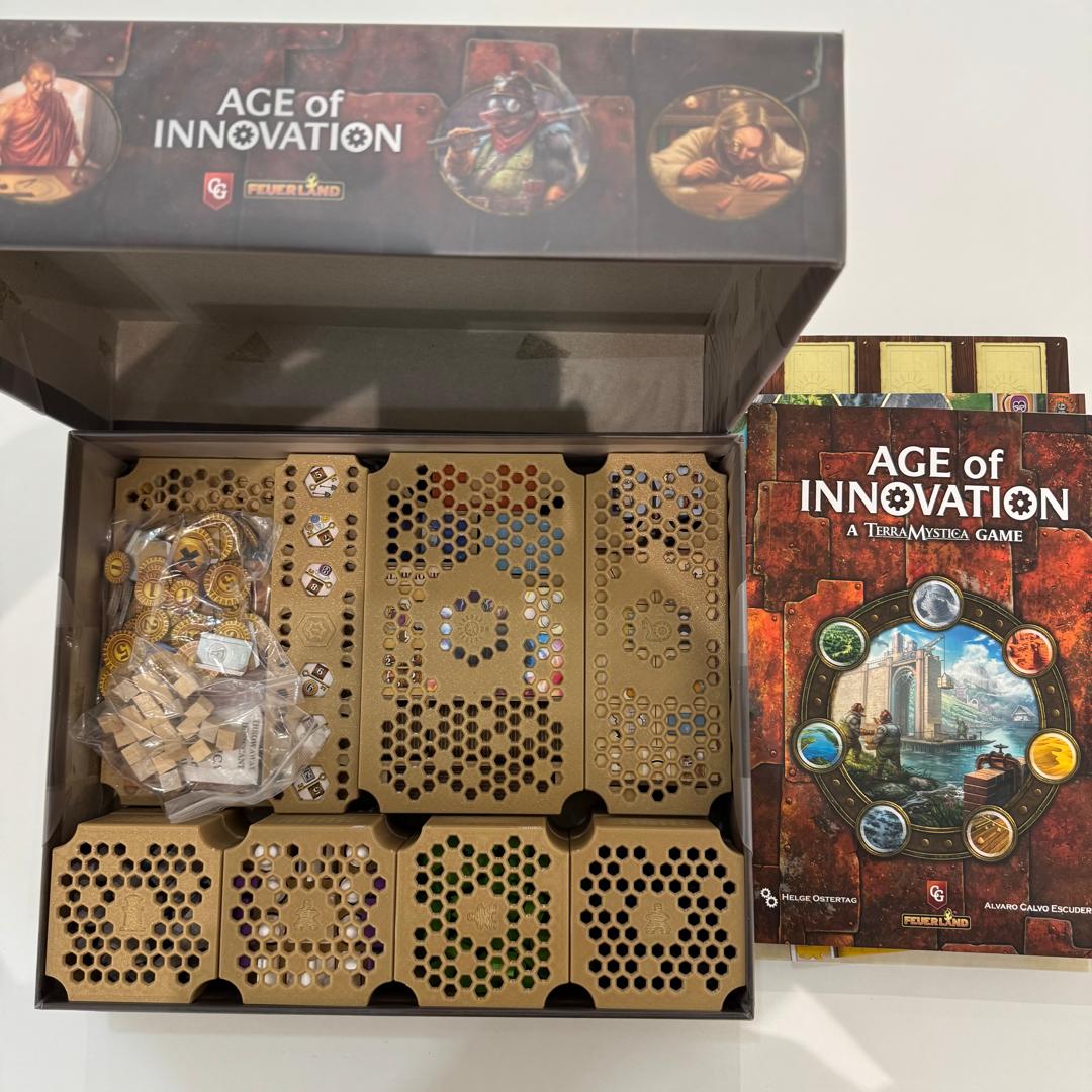 Age Of Innovation + 3D Printed Insert contents